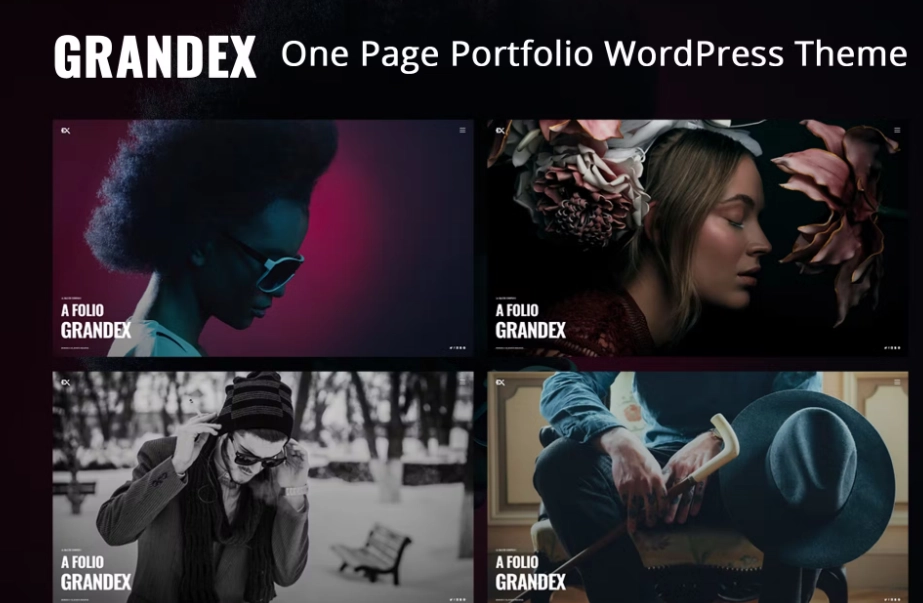 Grandex – One Page Portfolio WordPress Theme