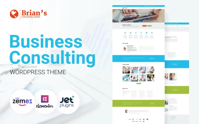 Brian’s – Consulting Multipurpose Classic Elementor WordPress Theme