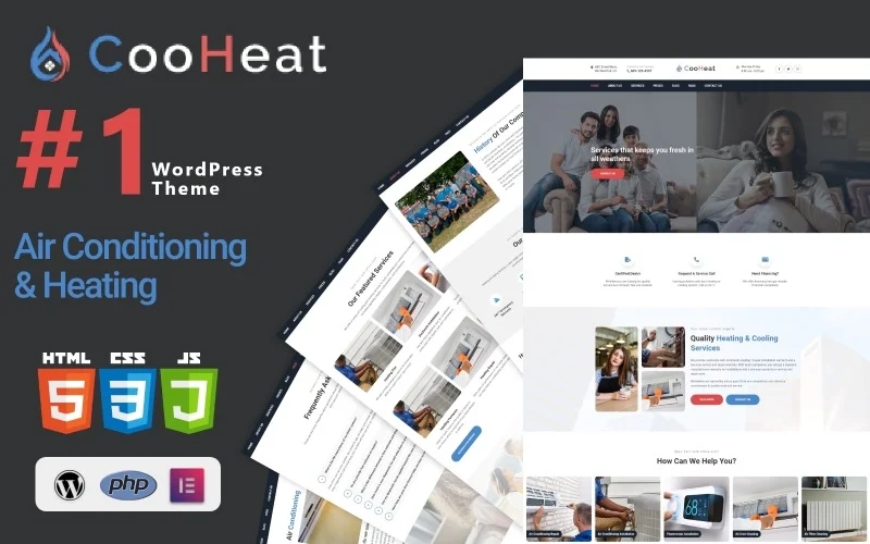 Cooheat – Air Conditioning and Heating WordPress Theme