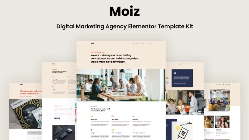 Moiz – Digital Marketing Agency Elementor Template