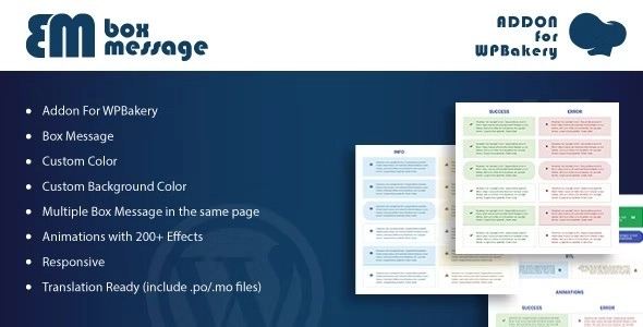 Box message for WPBakery