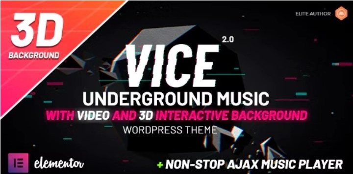 Vice: Underground Music Elementor WordPress Theme