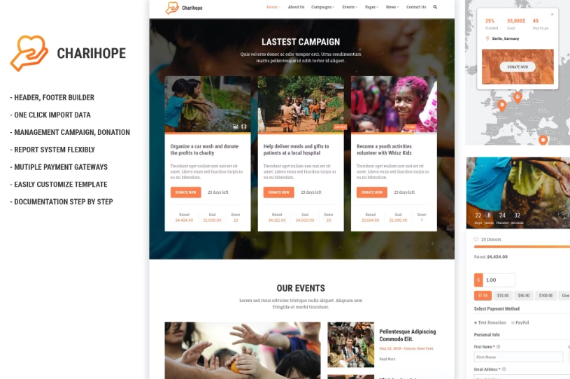 Charihope – Charity and Donation WordPress Theme
