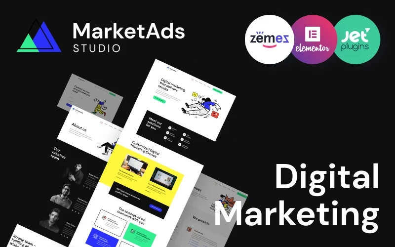MarketAds – One of Modern Digital Marketing Templates WordPress Theme