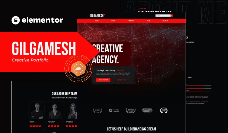 Gilgamesh – Creative Portfolio Elementor Template