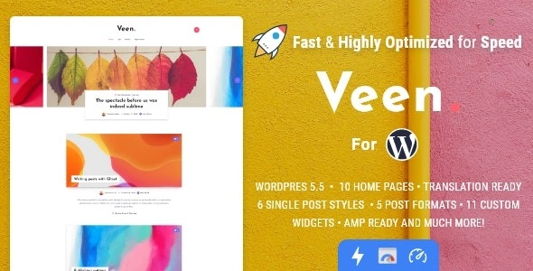 Veen – Minimal & Lightweight Blog for WordPress