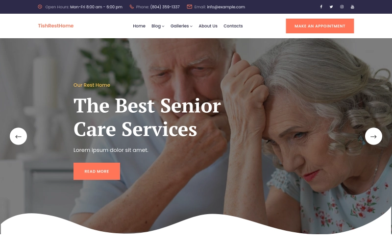 TishRestHome – Rest Home WordPress Theme