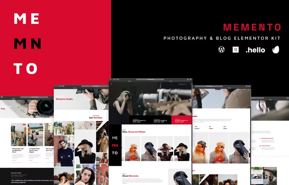 Memento – Photography & Blog Elementor Template