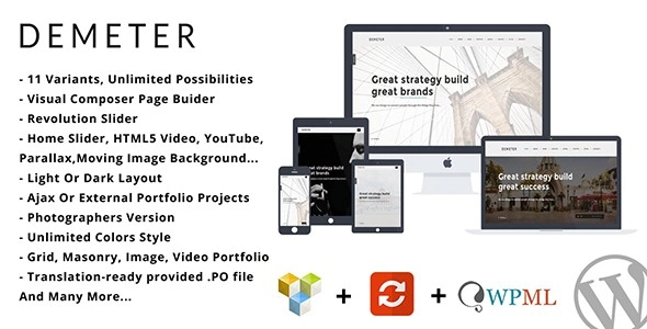 Demeter – One Page Parallax WordPress Theme