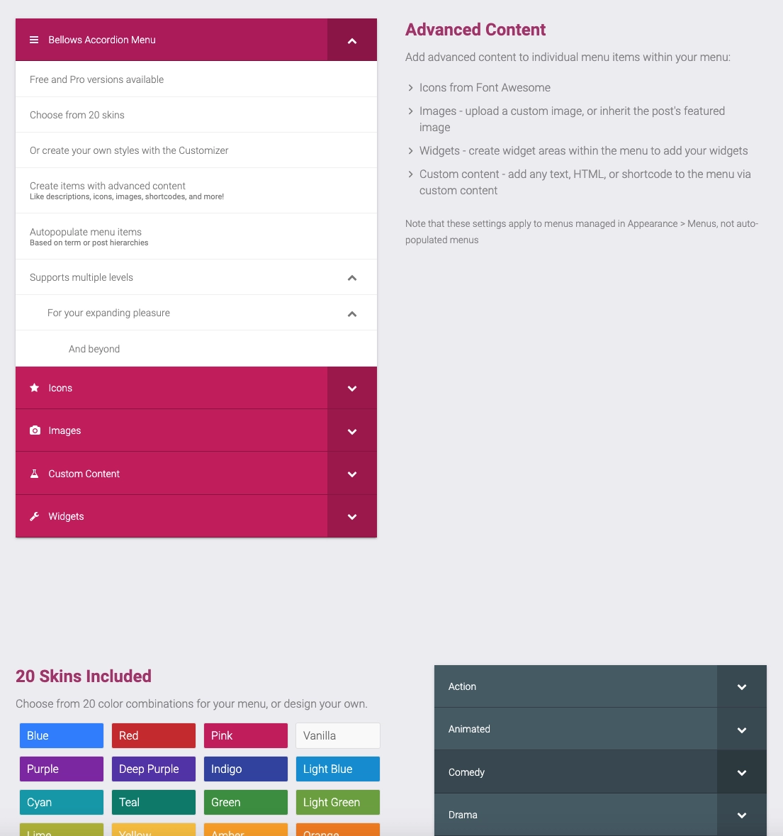 Bellows Pro - Accordion Menu