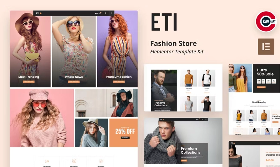 ETI – Fashion Store Elementor Template