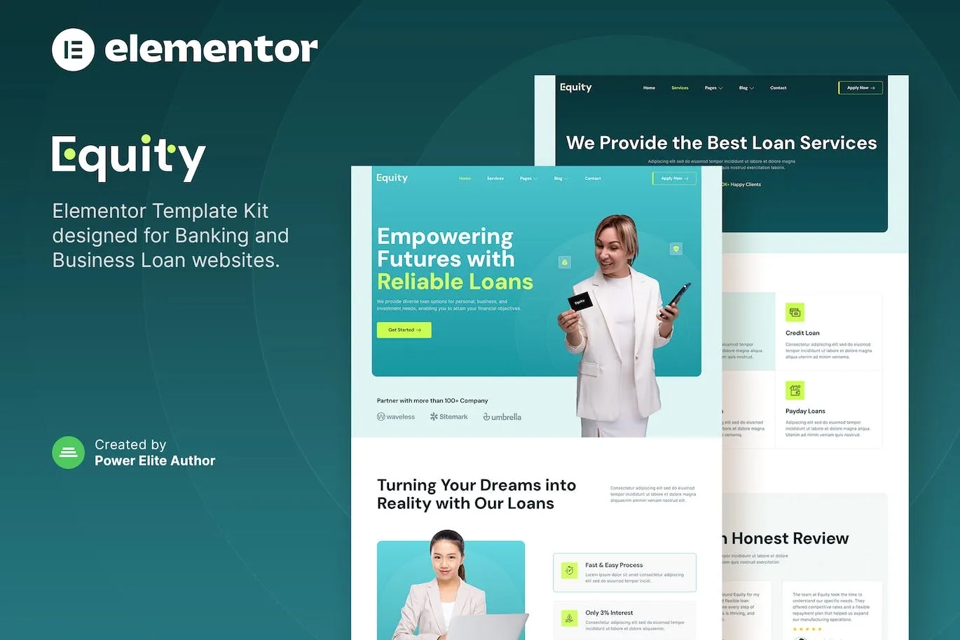 Equity – Banking & Business Loan Elementor Template