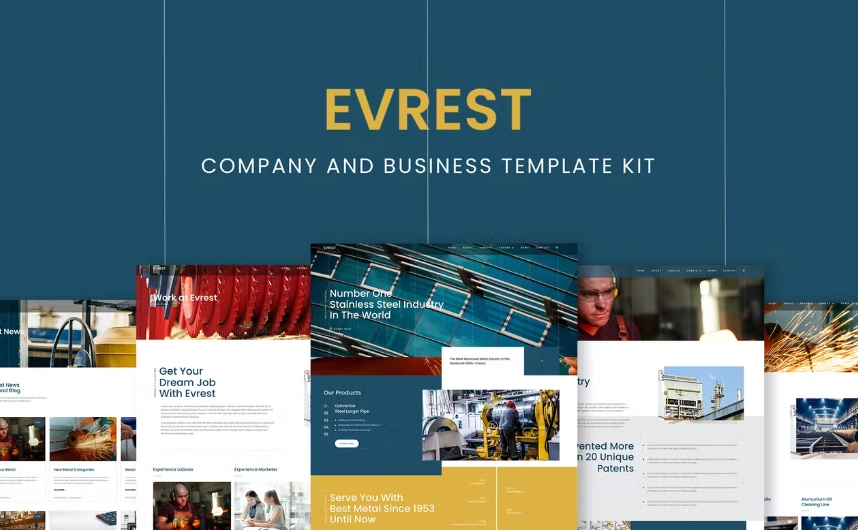 Evrest – Company & Business Elementor Template