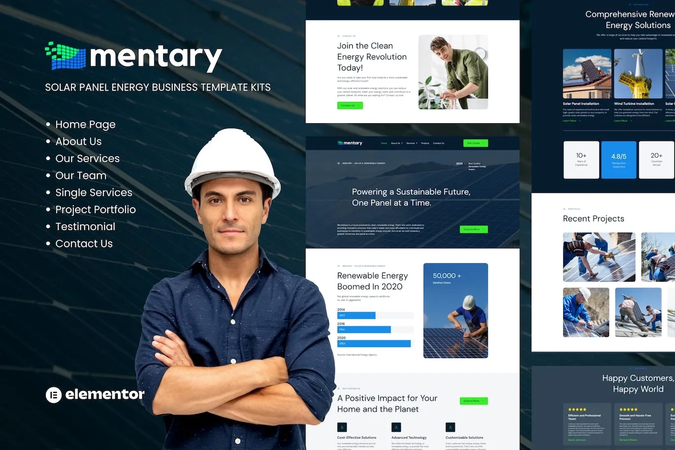 Mentary – Solar Panel & Renewable Energy Template