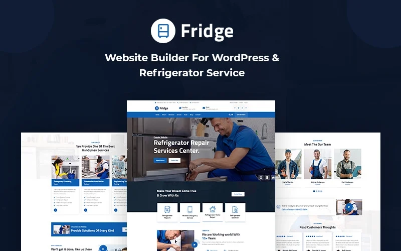 Fridge – Website Builder For WordPress & Refrigerator Service WordPress Theme