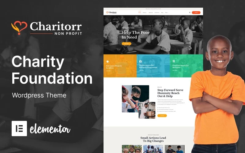 Charitorr – Nonprofit Charity & Donation WordPress Theme