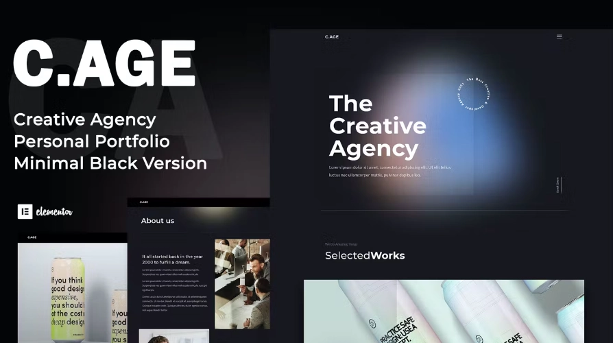 C.AGE – Creative Agency Personal Portfolio Elementor Template