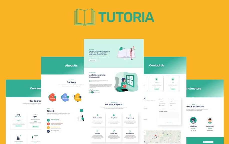 Tutoria – Education & Online Courses Elementor Template