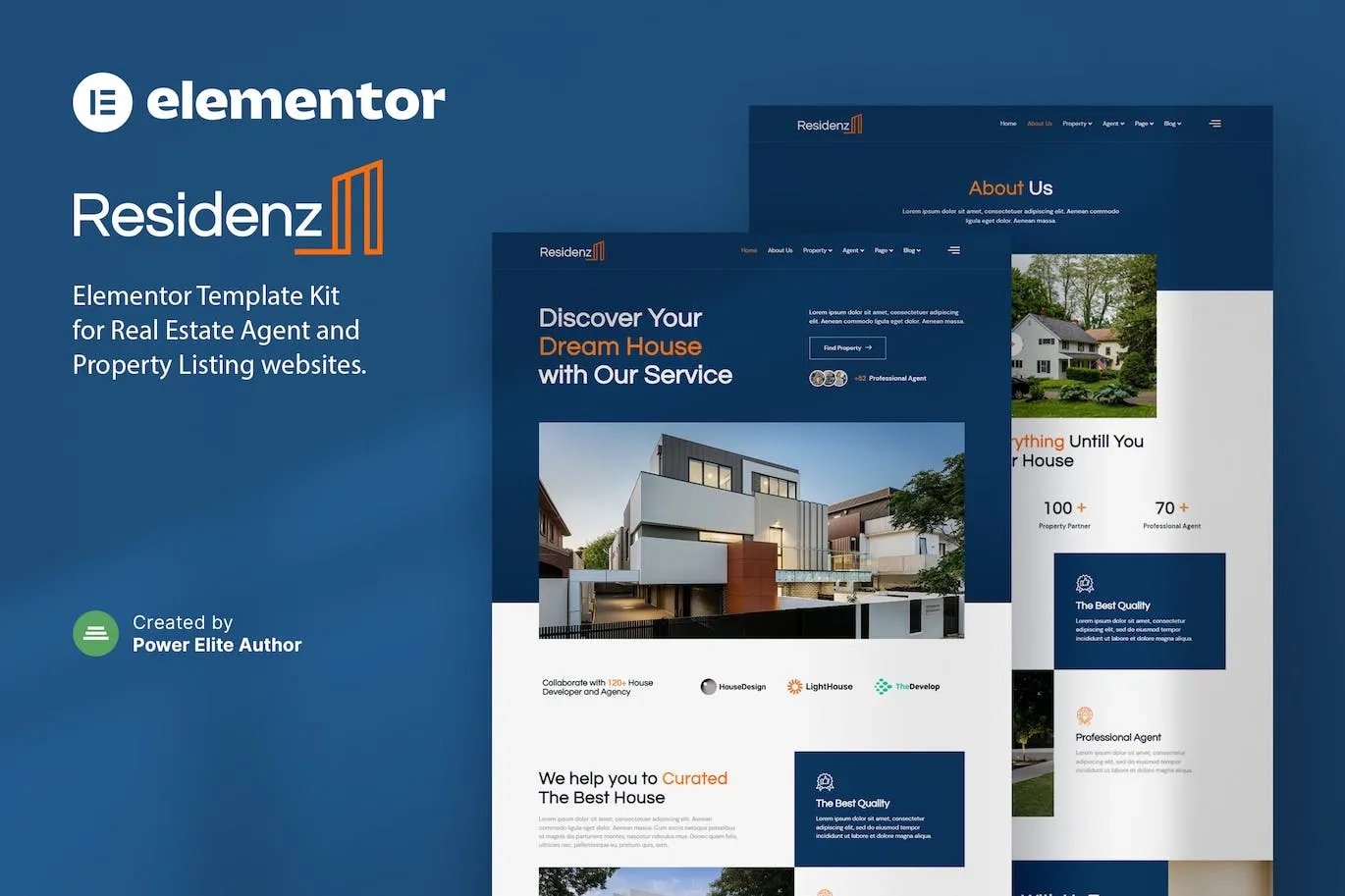 Residenz – Real Estate Agent & Property Listing Elementor Template