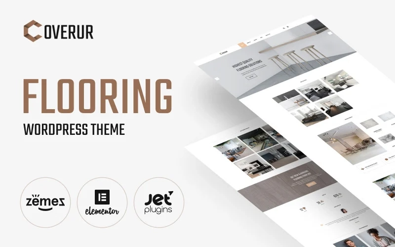 Coverur – Flooring Company Multipurpose Minimal WordPress Elementor Theme WordPress Theme