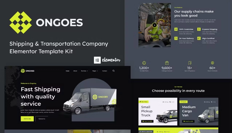 Ongoes – Shipping & Transport Company Elementor Template