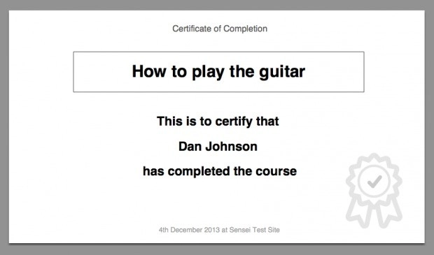 Sensei LMS Certificates