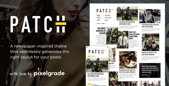 Patch – Unconventional Newspaper-Like Blog Theme