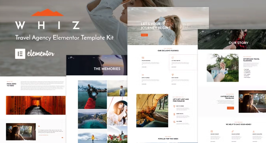 Whiz – Travel Agency Elementor Template