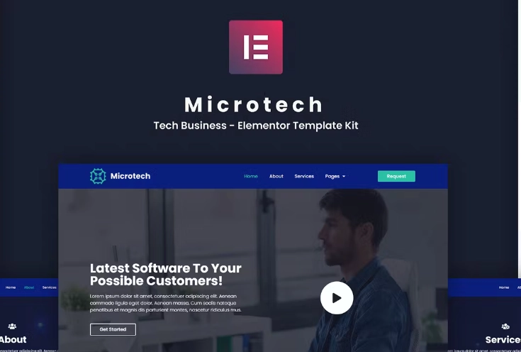 Microtech – Tech Business Elementor Template