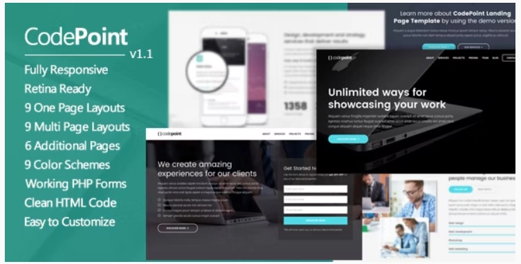 CodePoint – Multi-Purpose Landing Page WordPress Theme