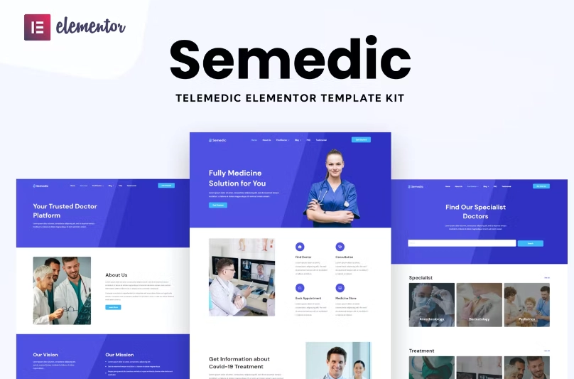 Semedic – Doctor Telehealth Elementor Template