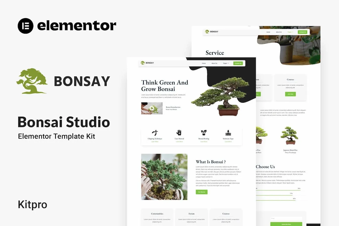 Bonsay – Bonsai Studio Elementor Template