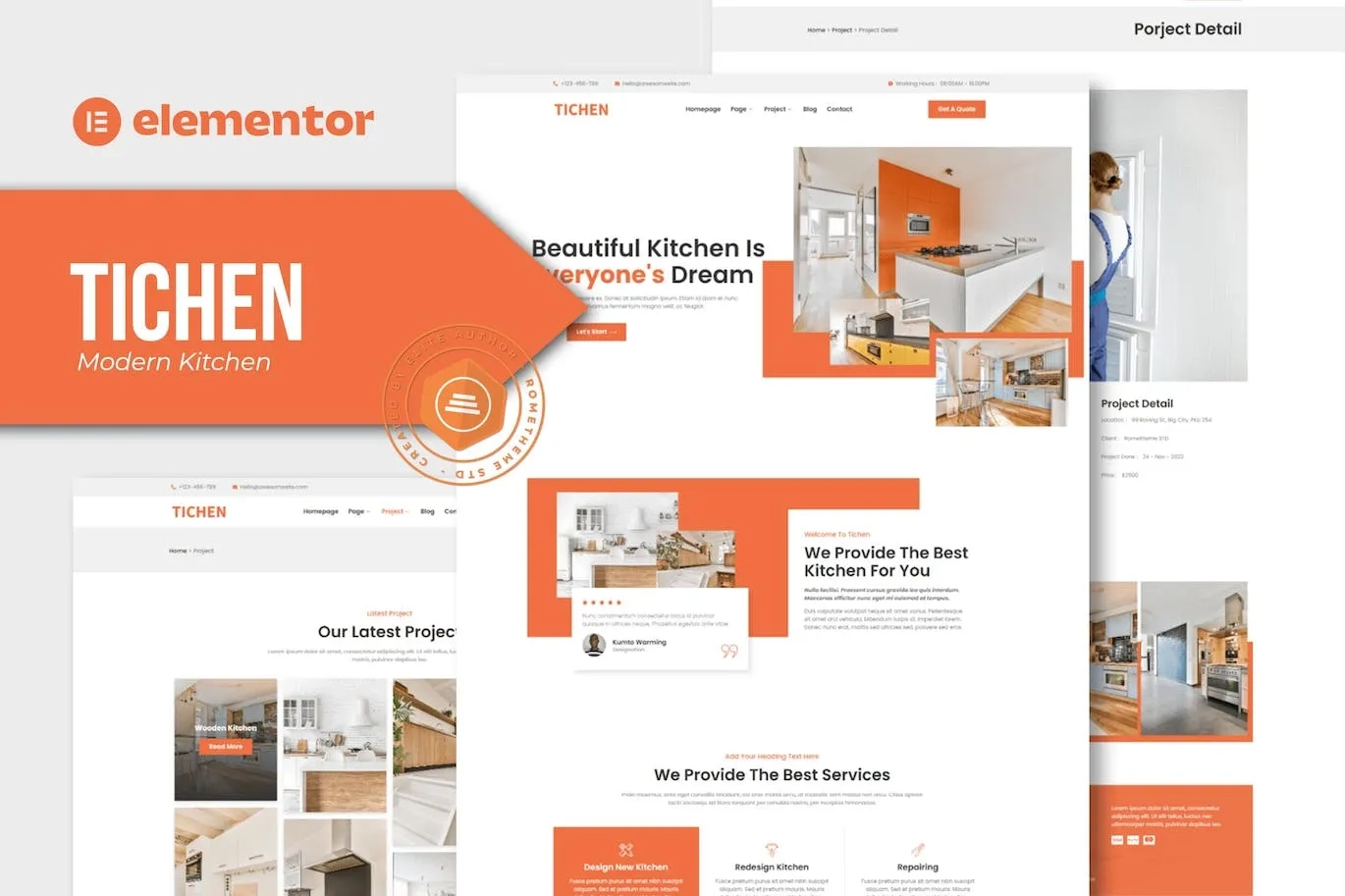 Tichen – Modern chen Elementor Template Kit