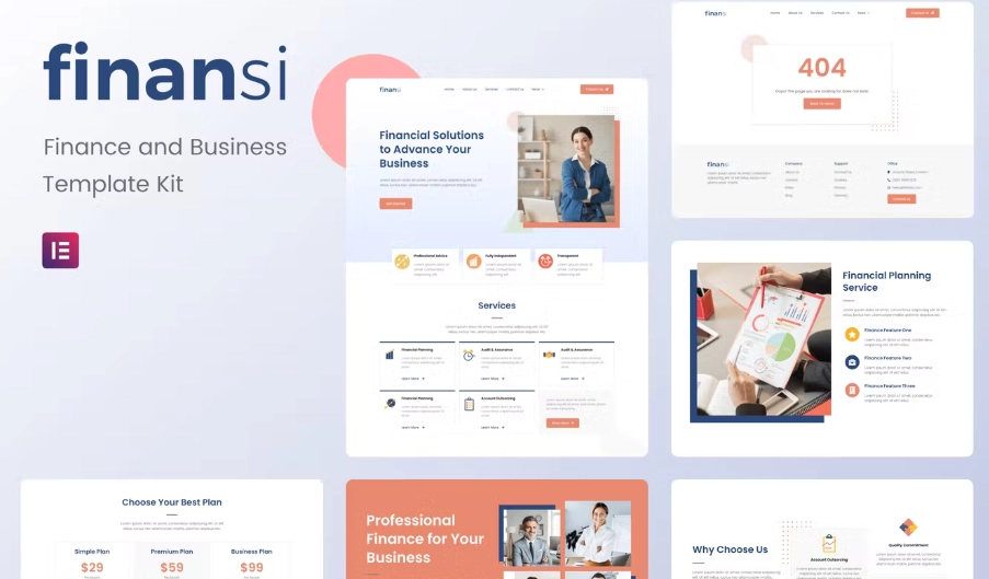 Finansi – Finance & Business Elementor Template