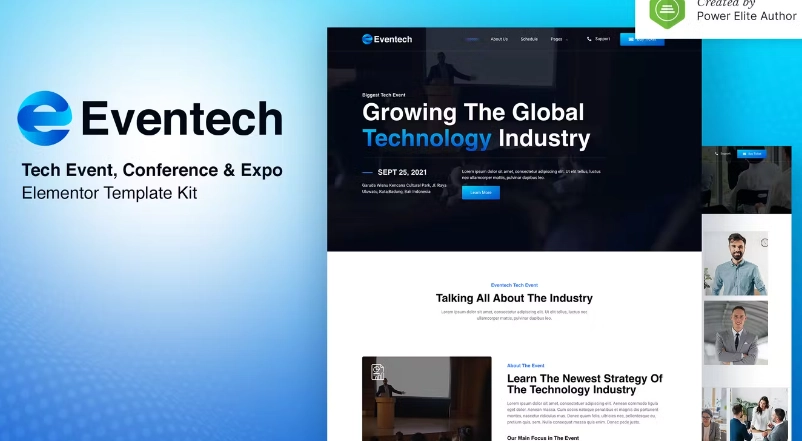 Eventech – Tech Event Conference & Expo Elementor Template