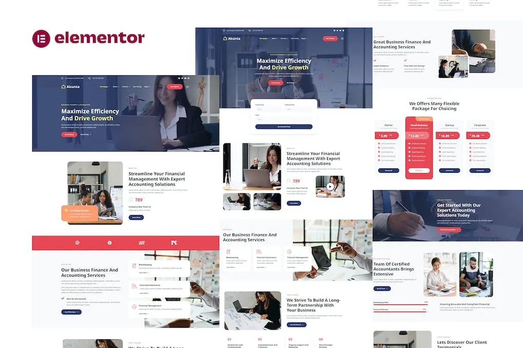 Akunta – Business Finance & Accounting Services Elementor Template