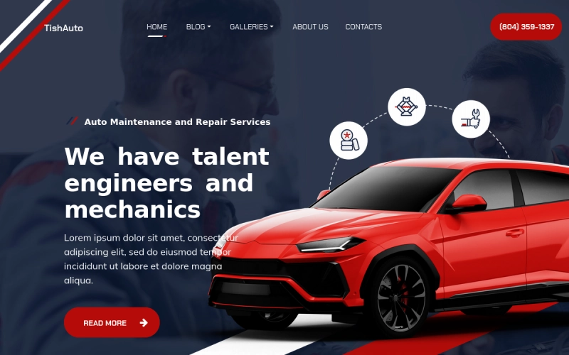 TishAuto – Car Maintenance WordPress Theme