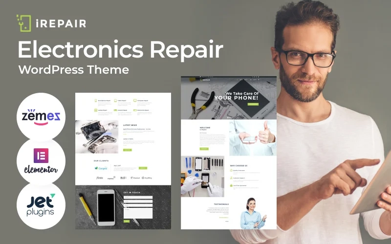 iRepair – Electronics Repair WordPress Theme