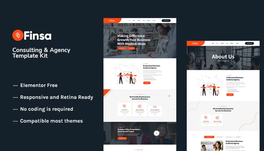 Finsa – Consulting & Agency Elementor Template