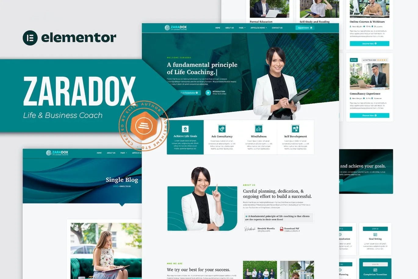 Zaradox – Life & Business Coach Elementor Template