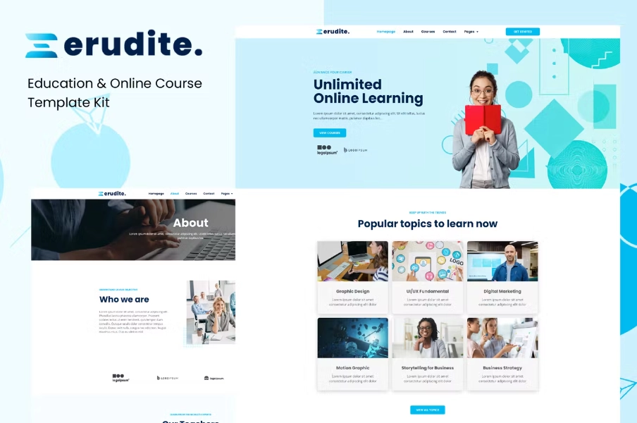 Erudite – Education & Online Course Elementor Template