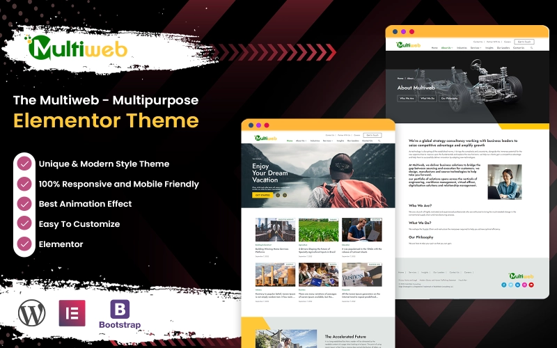 Multiweb – Multipurpose Business Theme WordPress Theme