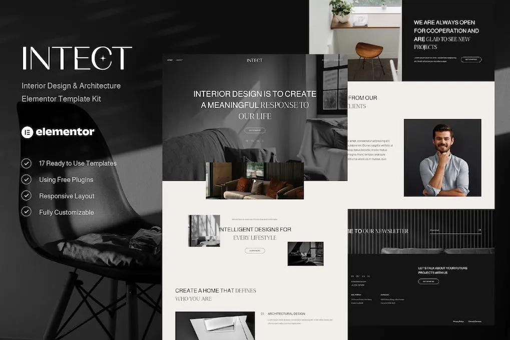 Intect – Interior Design & Architecture Elementor Template