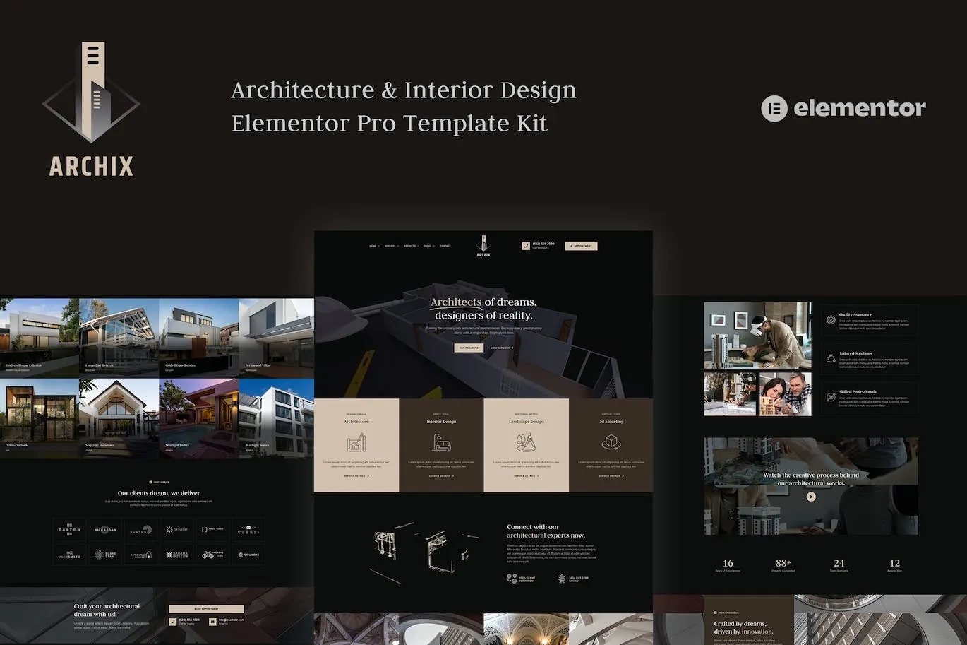 Archix – Architecture & Interior Design Elementor Pro Template