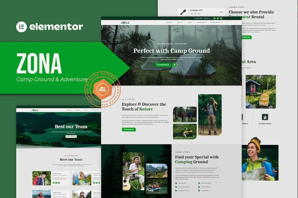 Zona – Camp Ground & Adventure Elementor Template