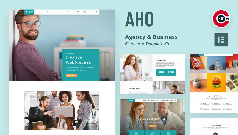 Aho – Agency & Business Elementor Template