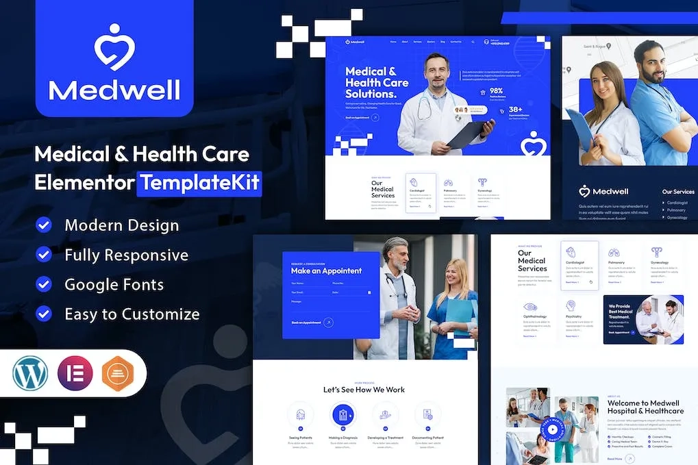 Medwell – Medical & Health Care Elementor Template
