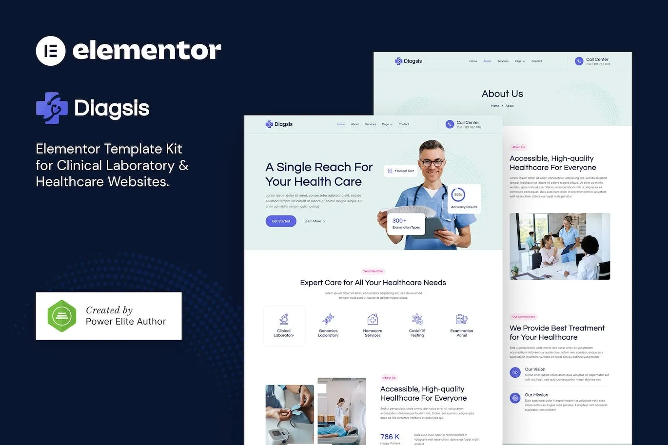 Diagsis – Clinical Laboratory & Healthcare Elementor Template