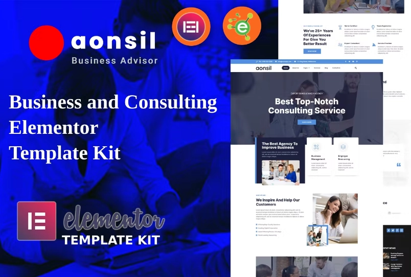 Aonsil – Business & Consulting Elementor Template