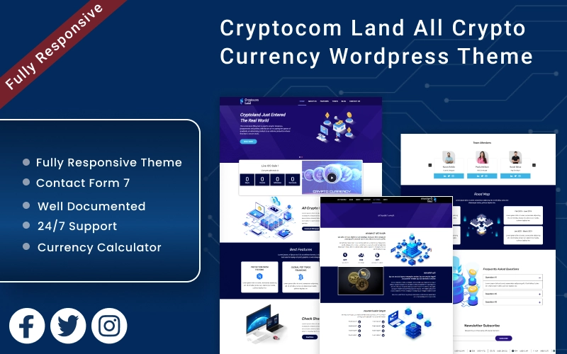 Cryptocom land – All Crypto Currency Wordpress Theme WordPress Theme
